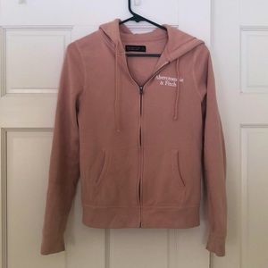 Abercrombie & Fitch Zip Up Hoodie (light pink)